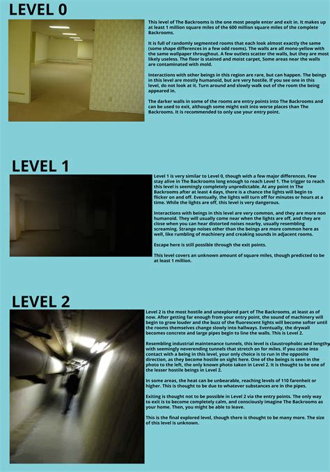 The backrooms levels - The Backrooms is an Online Co-Op experience with friends, dynamic levels, and proximity voice chat. Every second week new level will be added! Or CREATE your own levels with the in-game level editor! Face the unknown together, communicating strategically in this immersive and chilling adventure.